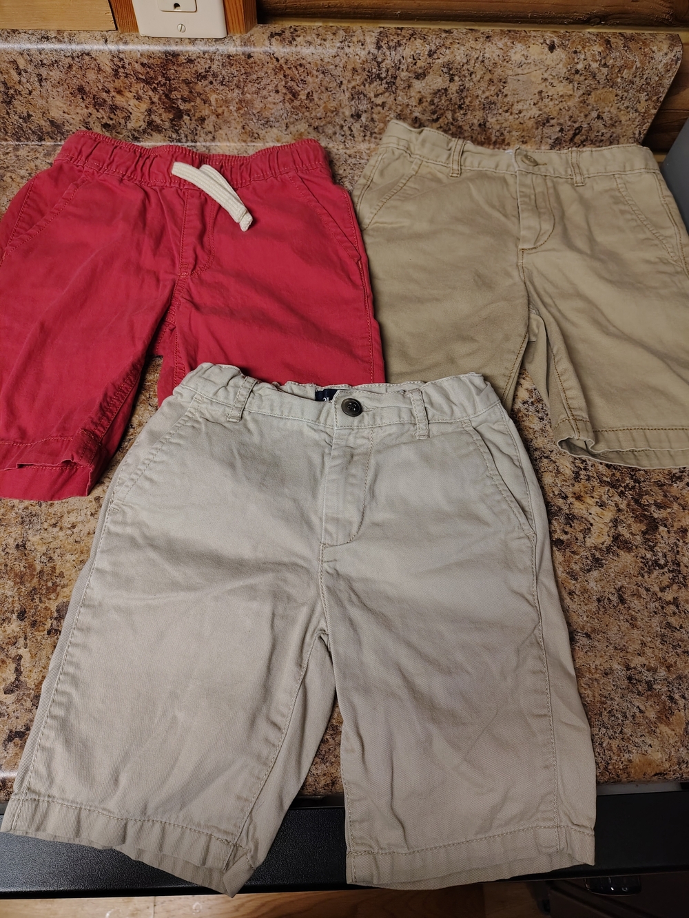 Place Boys' Pull-On and Flat-Front Shorts in Red and Khaki